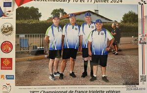 Championnat de France Triplette Vétéran à Castelnaudary