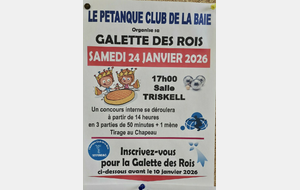 Galette des Rois du Pétanque Club de la Baie