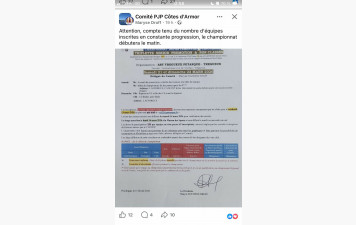 Liste des équipes inscrites au championnat 22 triplettes promotion à TREGUEUX les 21 et 22 mars 2026