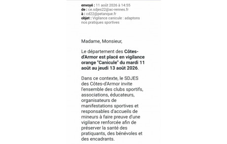 VIGILANCE CANICULE